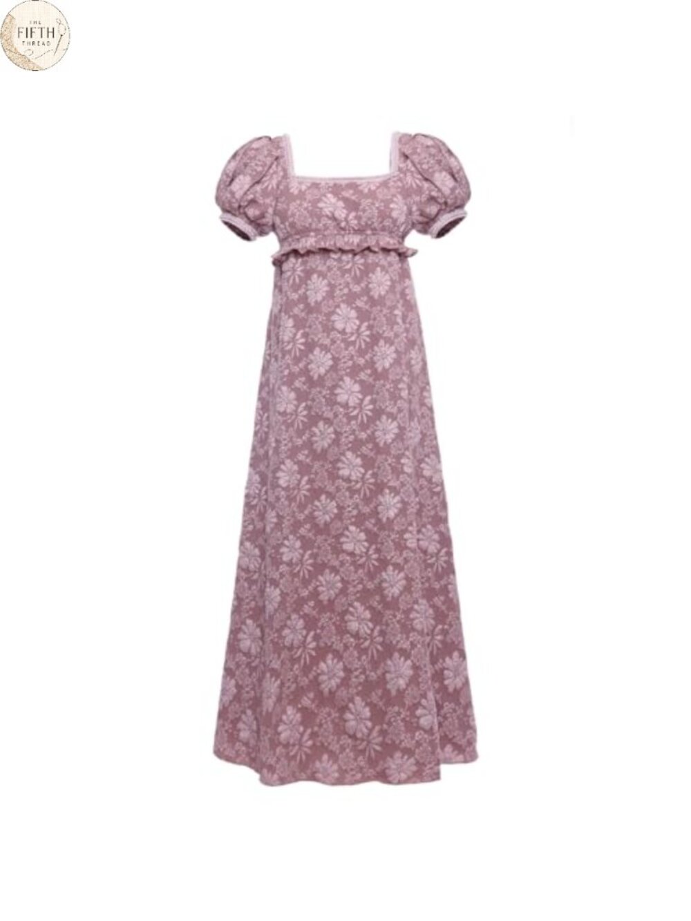 Luxurious Pearl Puff Victorian Regency Dress